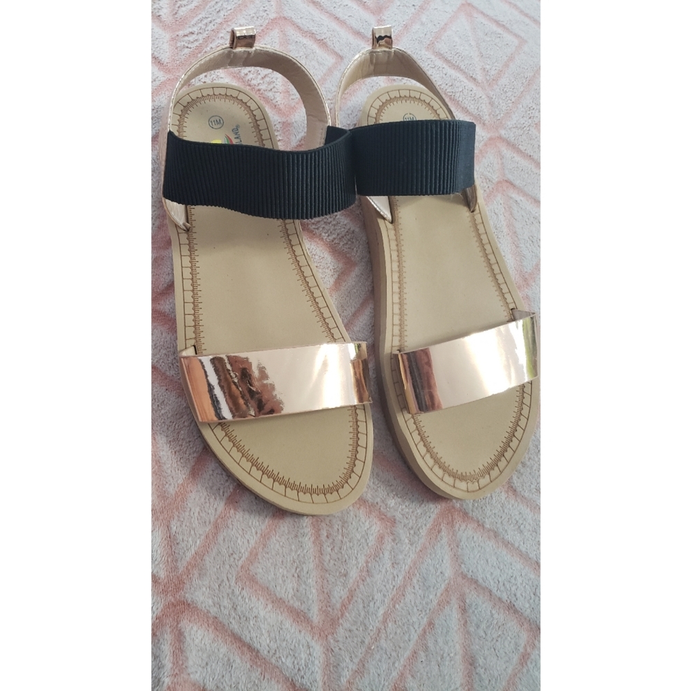 Rose gold sandals